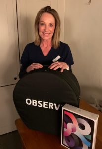 Woman With The OBSERV scanner